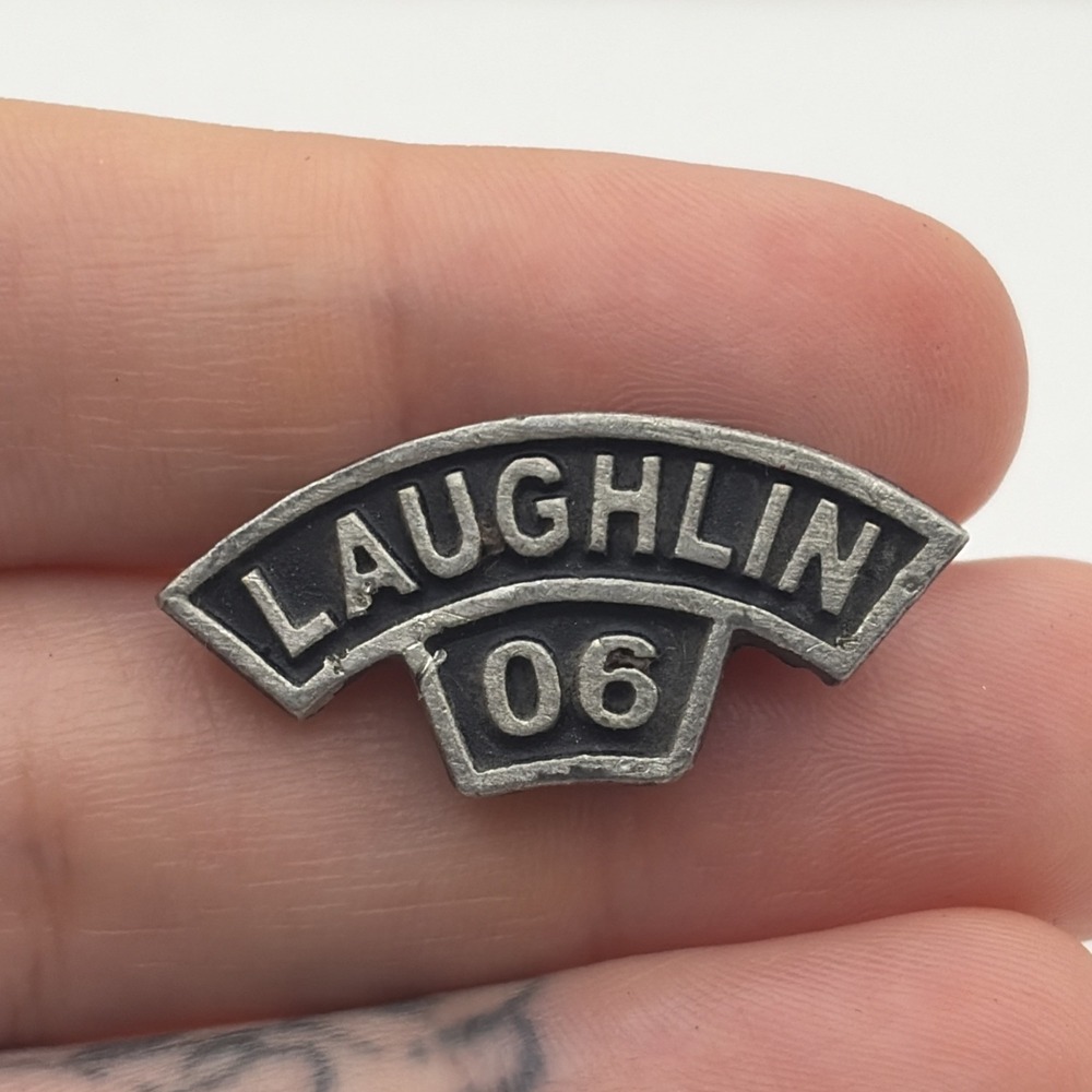 2006‎ Laughlin River Run Motorcycle Rally Pewter Silver Tone Lapel Hat Pin